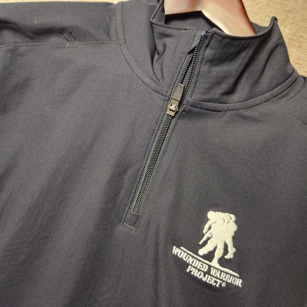 Under Armour Pullover Mens XL Black Wounded Warrior Project 1/4 Zip Athletic